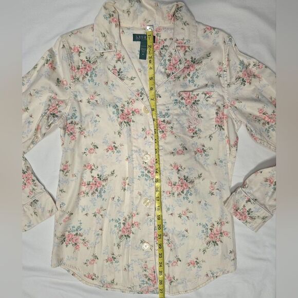 Lauren Ralph Lauren Feminine Floral Cotton Pajama Top M - Picture 7 of 9